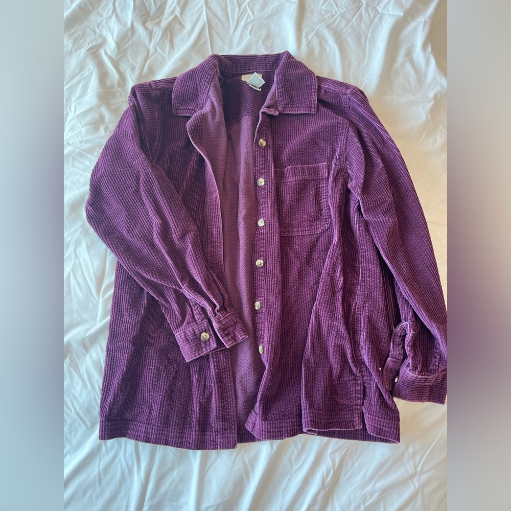 Purple L.L. Bean Corduroy Button-Up